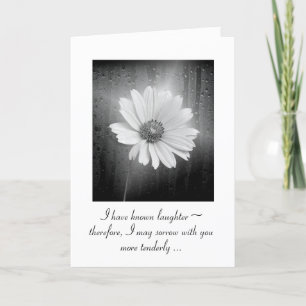 White Cosmos Flower With Rain Card