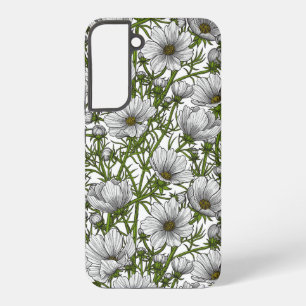 White cosmos flowers samsung galaxy case