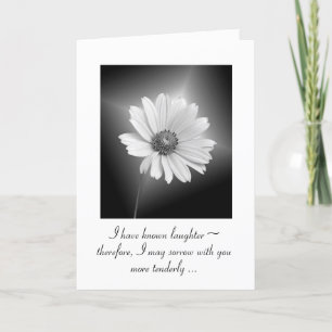 White Cosmos Glow Sympathy  Card