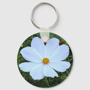 White Cosmos Key Ring