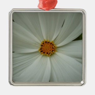White Cosmos Summer Wildflower Floral Metal Tree Decoration