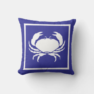 White Crab ~ Beach House Cushion