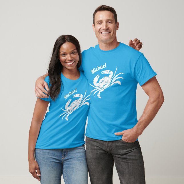 White Crab Seafood Peronalised T-Shirt (Unisex)