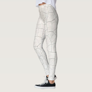 white crack leggings