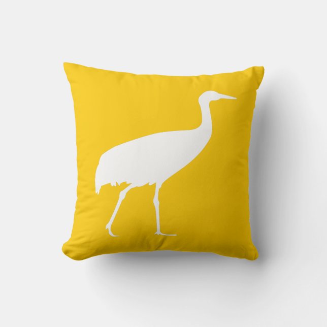 White Crane Cushion (Front)