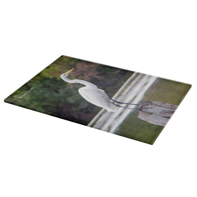 White Crane Cutting Board (Corner)