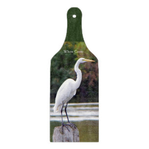 White Crane paddle cutting board