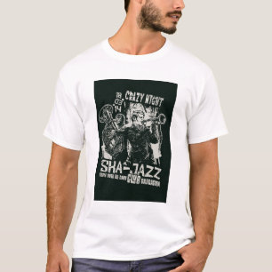 White Crazy Night Sha-Jazz Club Graphic Tee