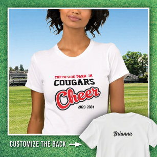 White Creekside Park Cougars Cheer 2023-2024 T-Shirt