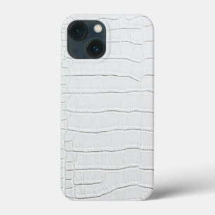 White Crocodile Skin Print iPhone 13 Mini Case