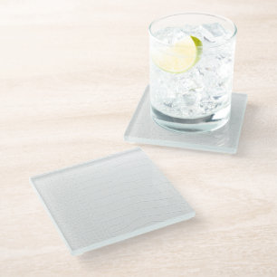 White Crocodile Skin Print Glass Coaster