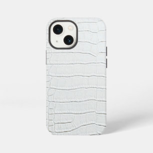 White Crocodile Skin Print iPhone 13 Mini Case