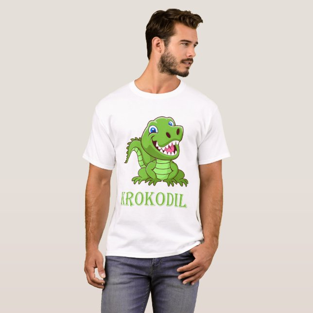 white Crocodile T-Shirt (Front Full)