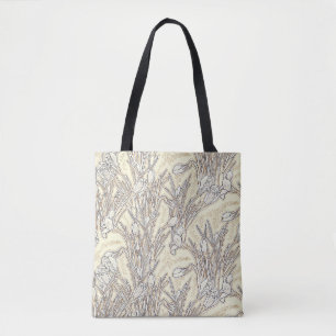 White Crocus Flowers Botanical Garden Floral Cream Tote Bag