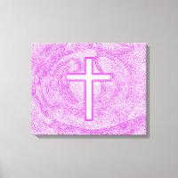 WHITE CROSS HIGHLIGHTED IN PINK