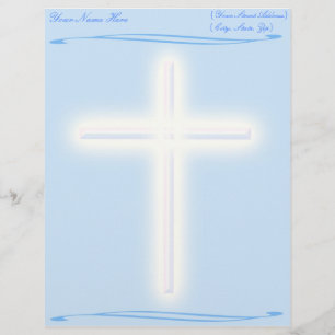 White Cross on Blue Letterhead