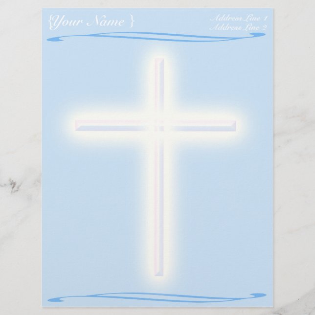 White Cross on Blue Letterhead (Front)
