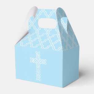 White Cross on Pale Blue First Communion Favour Bo Box