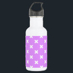 White cross stitches on lilac 532 ml water bottle<br><div class="desc">White cross stitches on lilac</div>