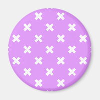 White cross stitches on lilac