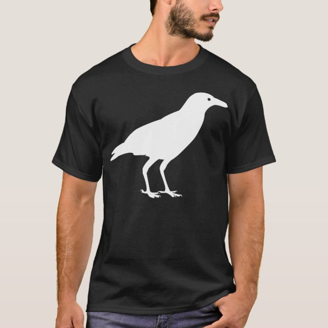 White Crow Bird T-Shirt (Front)