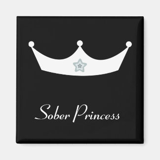 White crown Sober Princess magnet