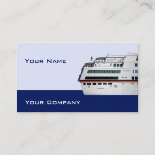 White Cruise Ship Covered Decks Business Card