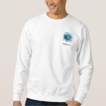 White crypto sweatshirt.
