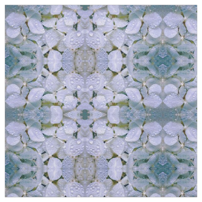 White Crystal Hydrangea Fabric (Swatch)