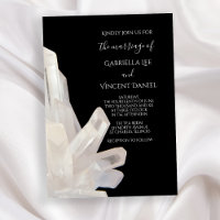 White Crystals on Black Wedding