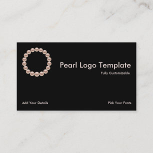 White Cultured Pearl Business Card