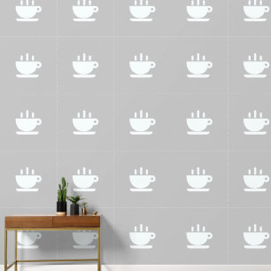  White Cup Of Java Lt Grey Kitchen  Wallpaper