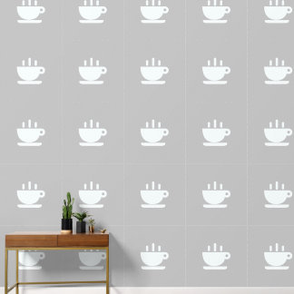  White Cup Of Java Lt Grey Kitchen  Wallpaper