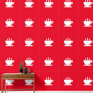 White Cup Of Java Red Kitchen   Wallpaper