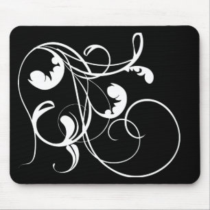 White Curls Mouse Mat