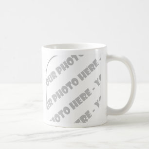 White Curves Photo Mug - Create Your Own