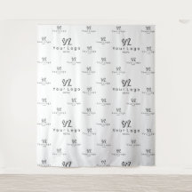White Custom Business Logo Backdrop Trade show