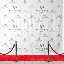White Custom Business Logo Backdrop Trade show