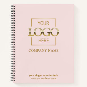 White Custom Business Logo Promotional Branding Notebook