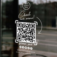 White Custom Business Logo QR Code Social Media