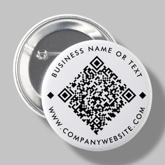 White | Custom Business QR Code Button