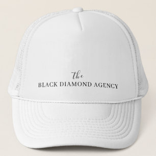 White Custom Company Hat Branded Business Logo