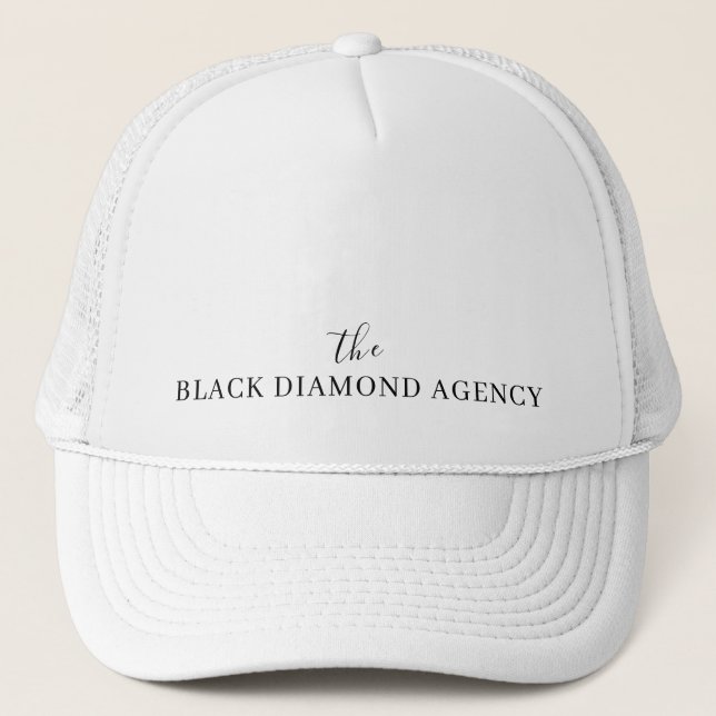 White Custom Company Hat | Branded Business Logo (Front)