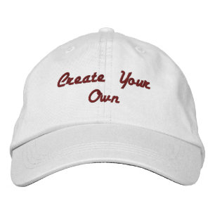 White Custom Create Your Own text or Name Embroidered Hat