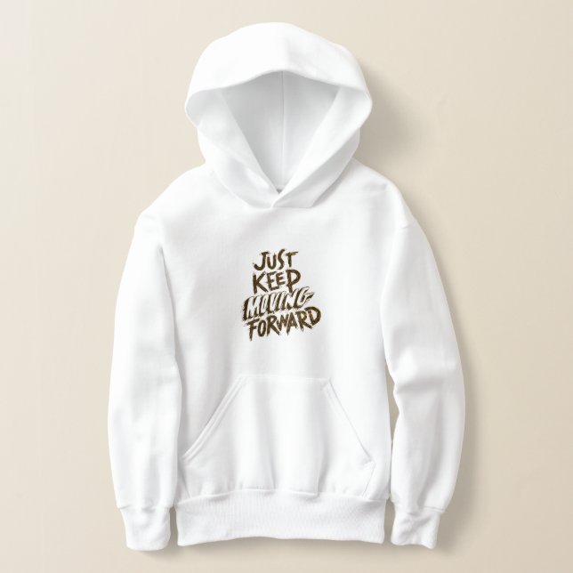 White Customised Hoodie with Pockets (Laydown)