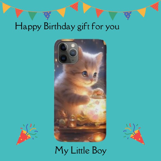  White Cute  Cat, Sparkling  Lighted Jar  Case-Mate iPhone Case (Creator Uploaded)