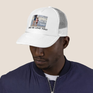 White Dad, We Love You. Father's Day Photo Trucker Hat
