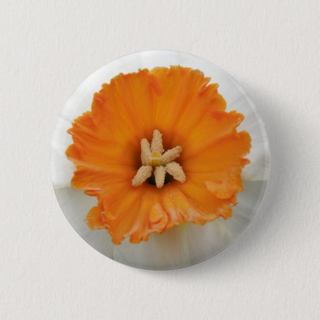 White Daffodil Button (Front)