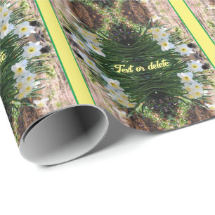 White Daffodil Flowers By Brook Personalised Wrapping Paper
