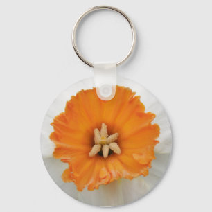 White Daffodil Keychain